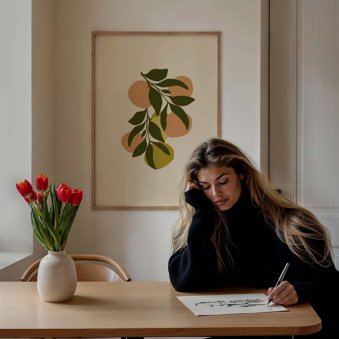 Botanische Kunstposter – bloemen poster in staand formaat