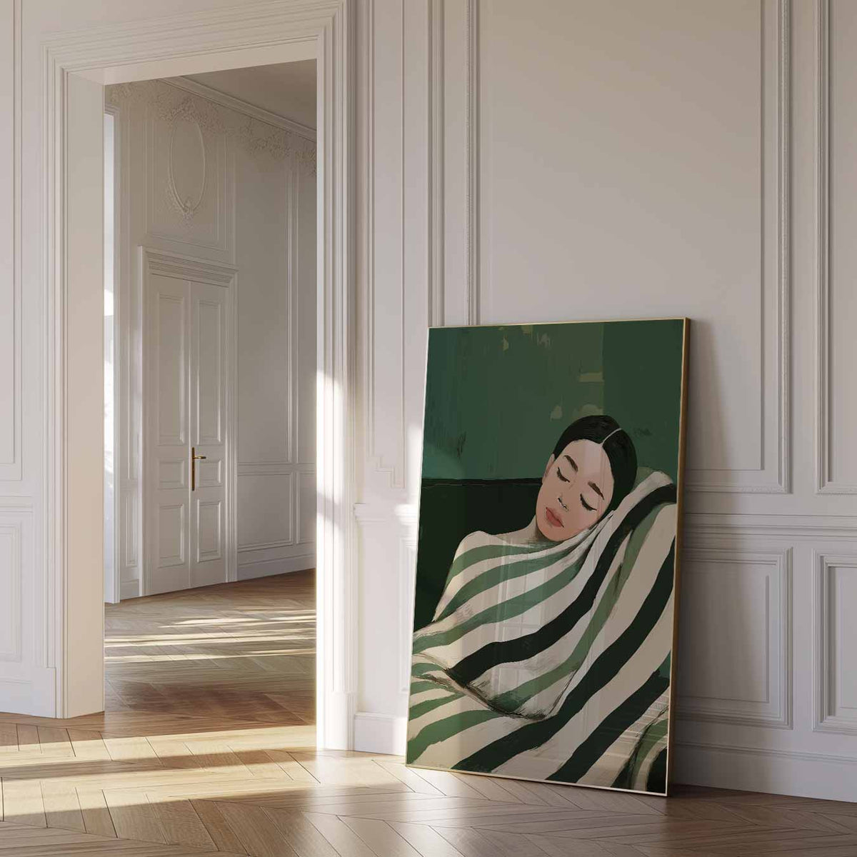 Dromerige Groen Getinte – zomer poster als frisse staande wanddecoratie