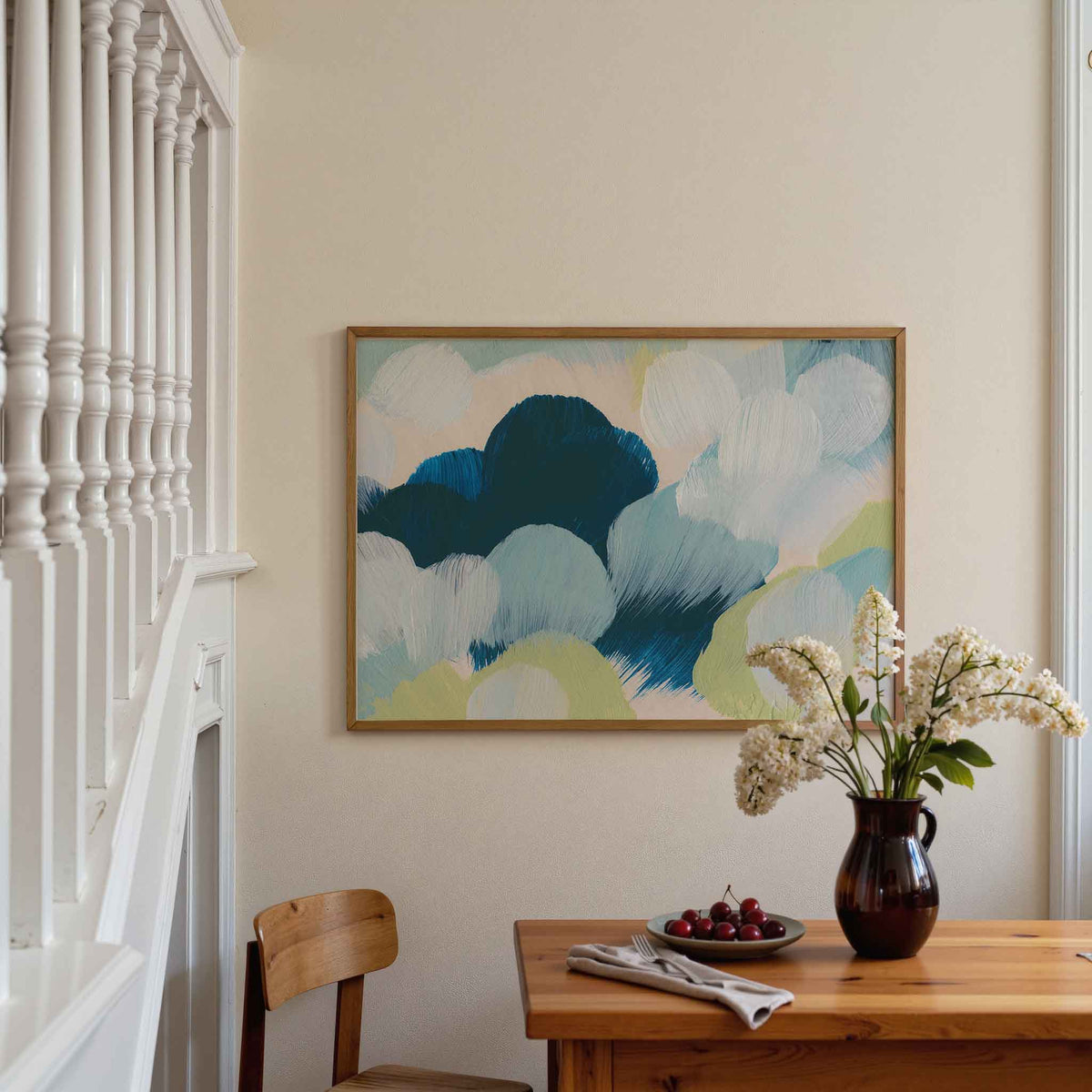Abstracte wolken – artistieke poster in liggend formaat