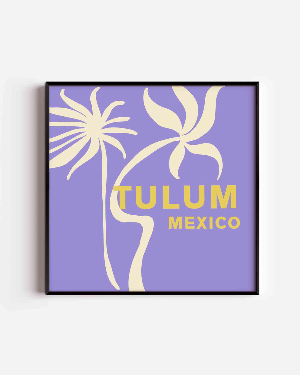 Tulum mexico – vierkante poster met kleur en vormen als wanddecoratie