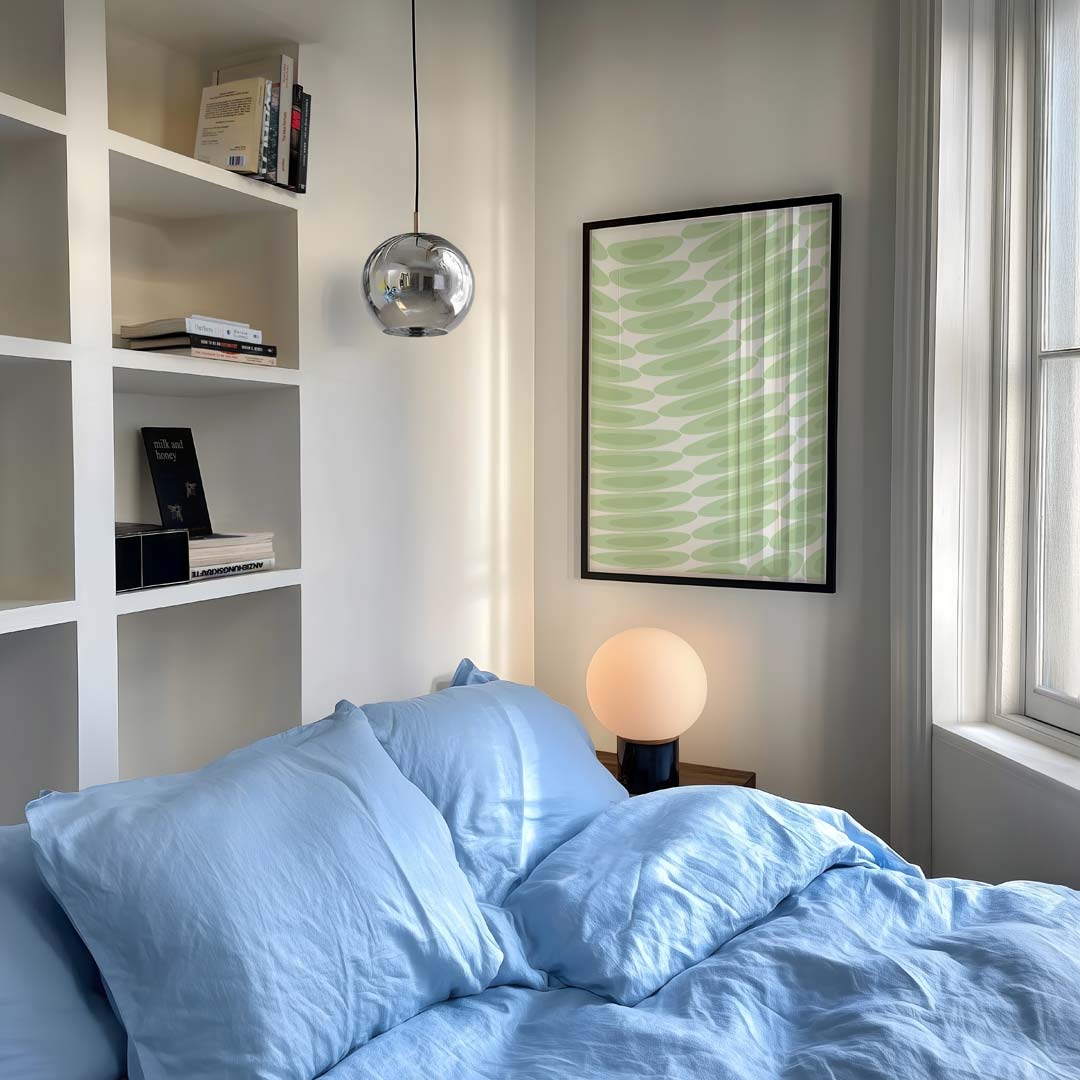 Vrolijke Groene Patroonposter – staande moderne wanddecoratie van WallArtistic