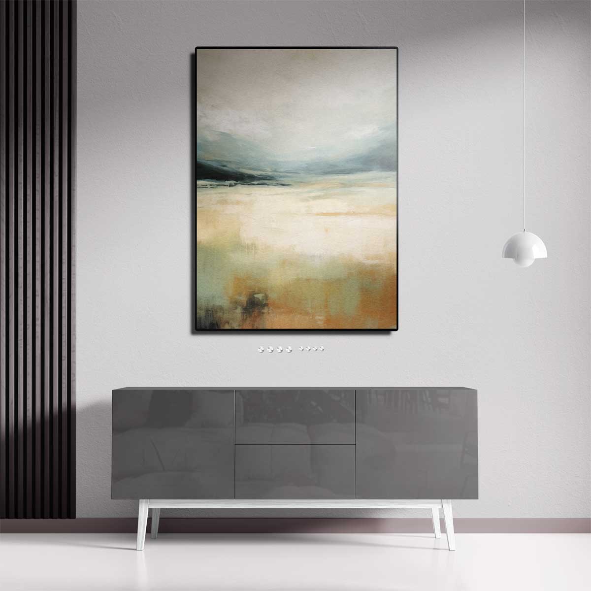 Dromenlandschap in Sereniteit – canvas wanddecoratie in portret formaat