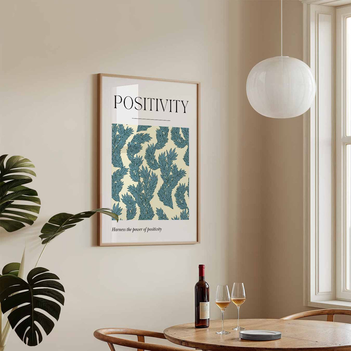 Positivity Botanical – tekstposter in staand formaat