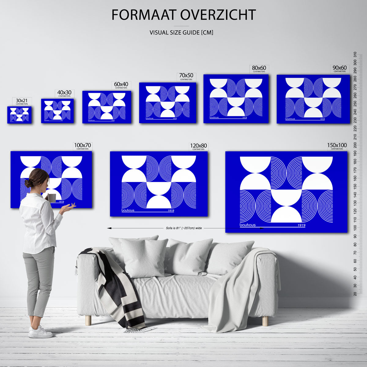 Vorm en lijnen – Bauhaus poster als geometrische wanddecoratie