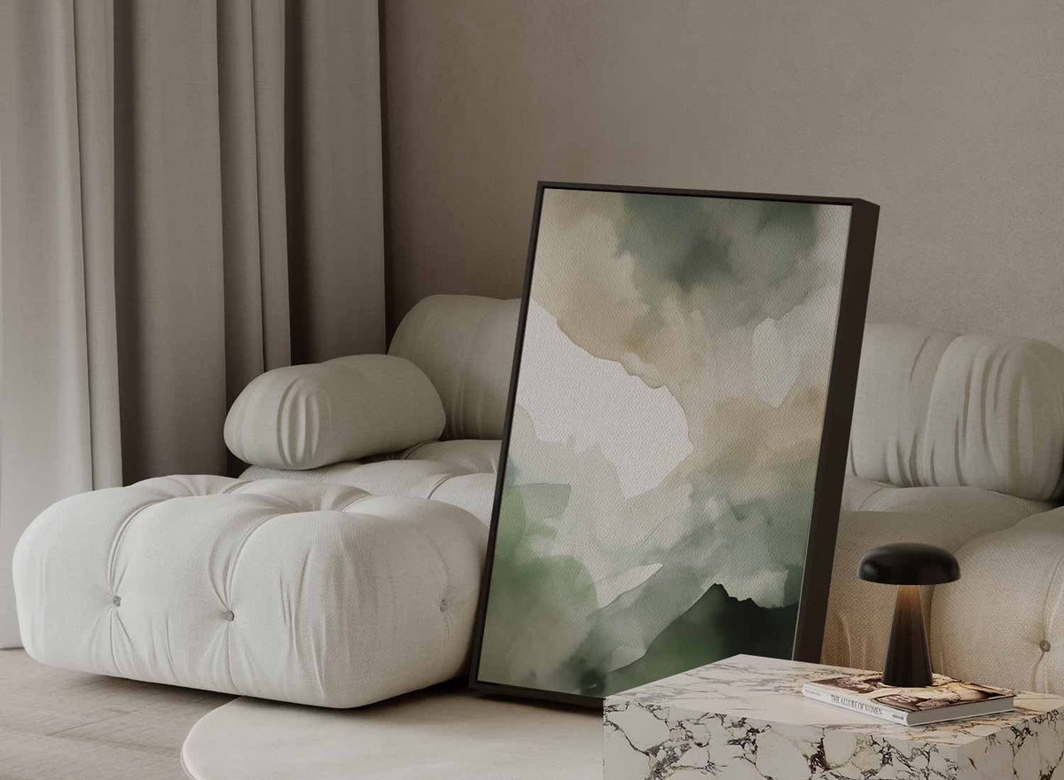 Natuurlijke Aardetinten Abstract – modern portret kunstwerk van WallArtistic
