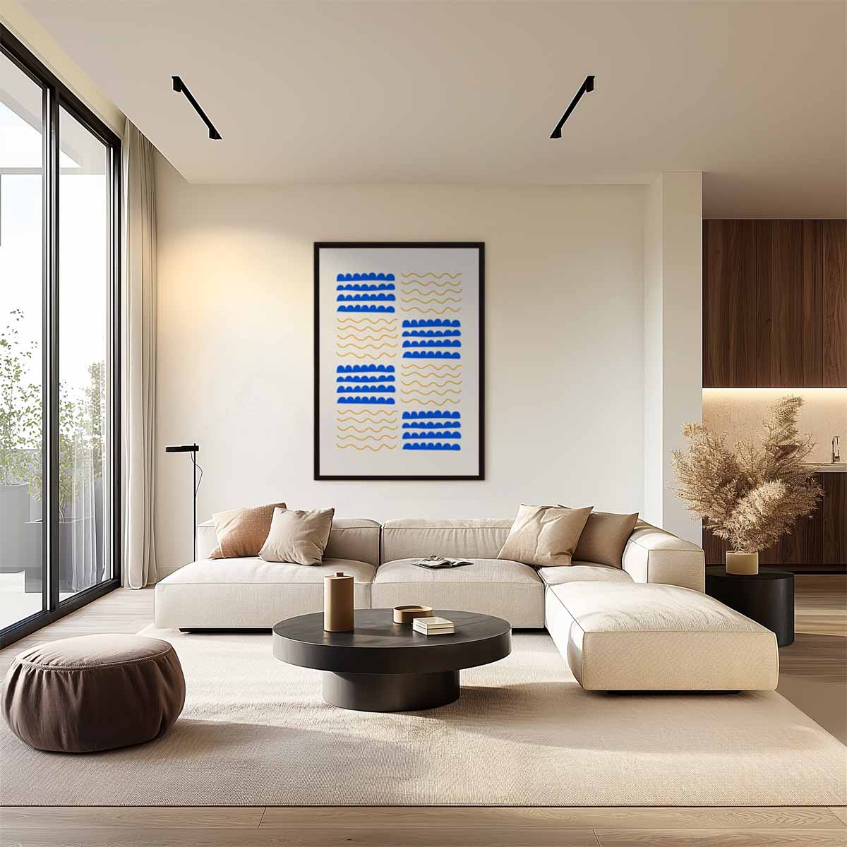 Golven en Boogjes – plexiglas wanddecoratie in portret formaat