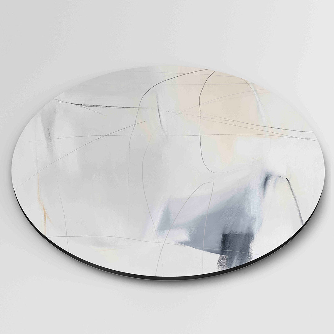 Abstracte lijnen – moderne ronde wanddecoratie van WallArtistic