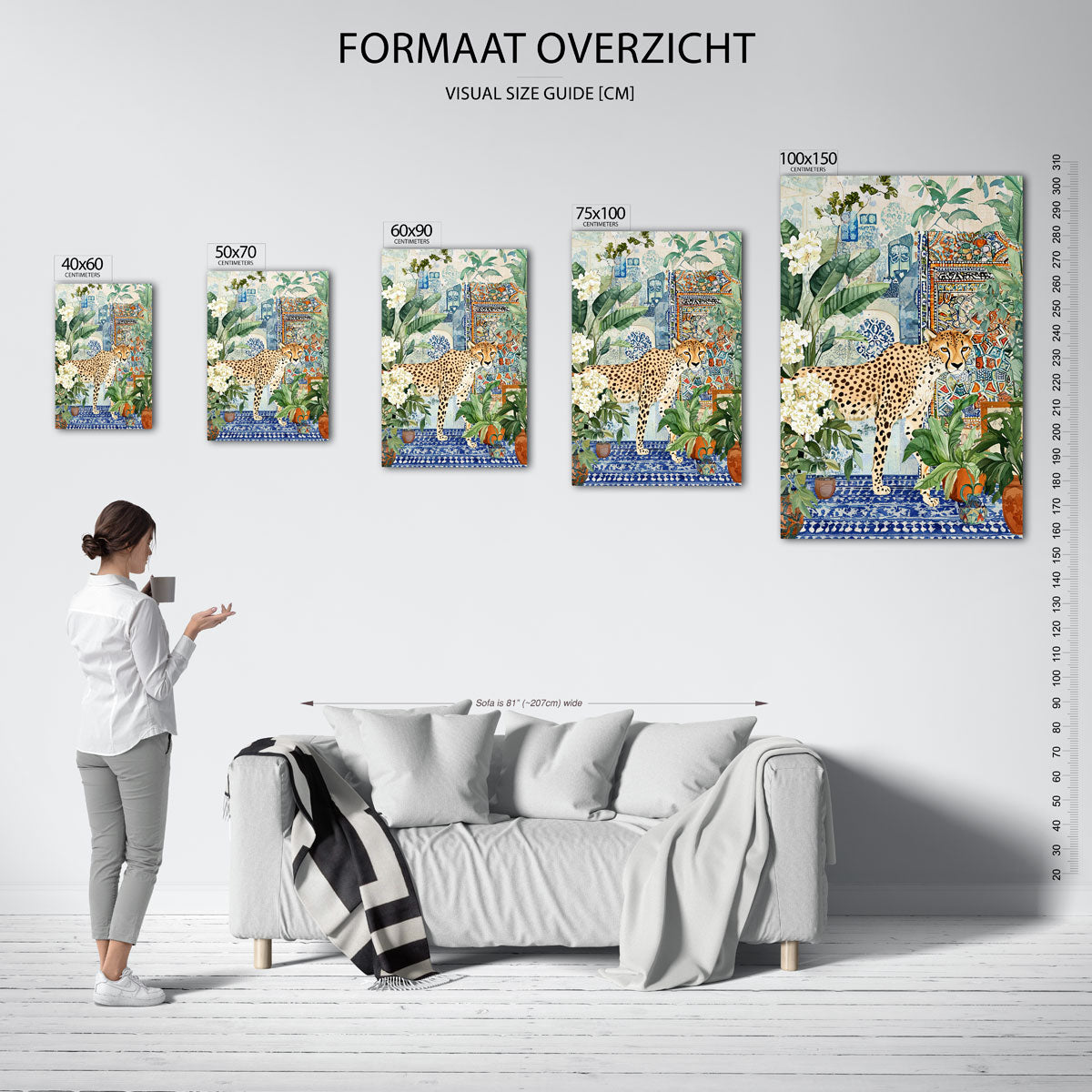Exotische dierenwereld – staand wanddecoratie kunstwerk
