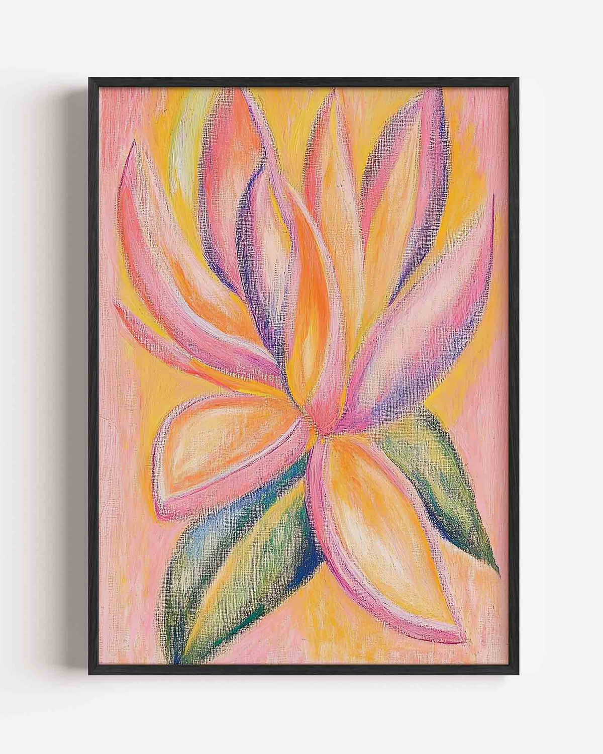 Bloemvormen in pastel – dromerige illustratie poster als wanddecoratie