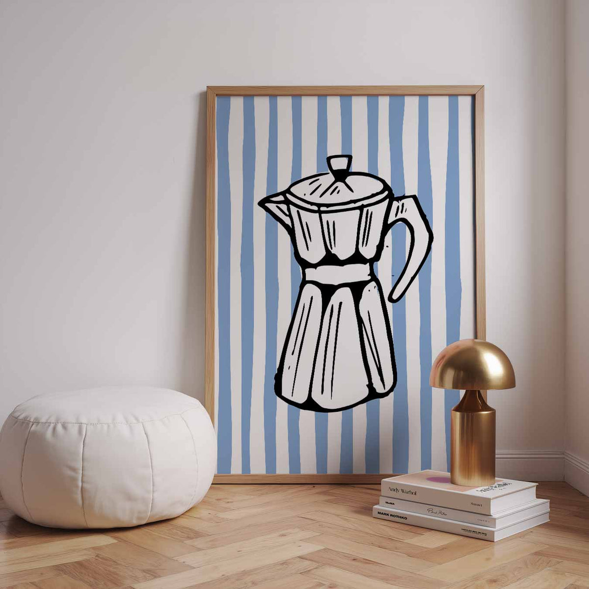 Retro Koffiepot – staande zomer wanddecoratie van WallArtistic