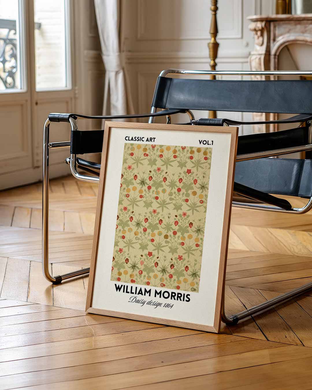William Morris Vintage Bloemmotief – William Morris poster in staand formaat
