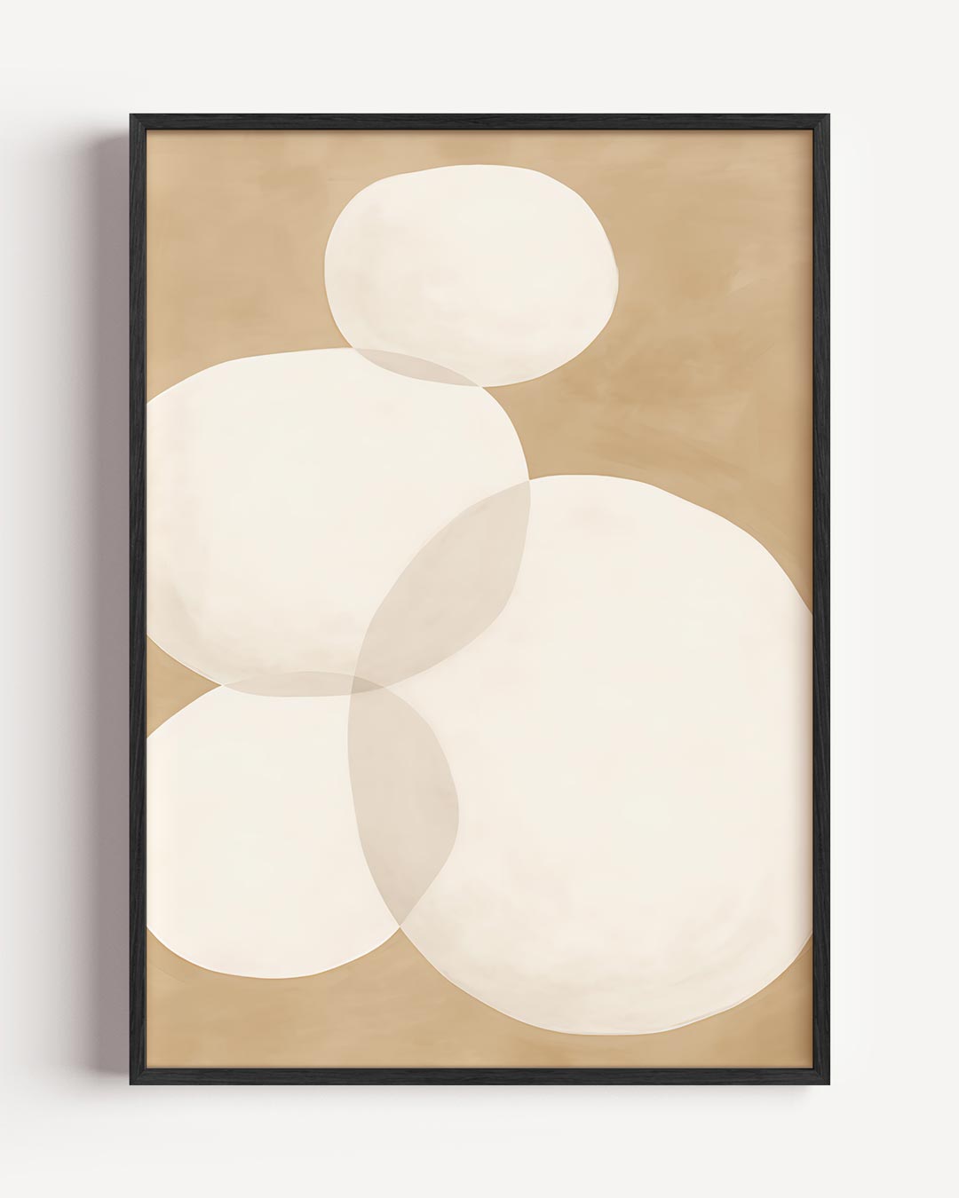 Minimalistische Abstracte Cirkelposter – abstracte portret poster als wanddecoratie