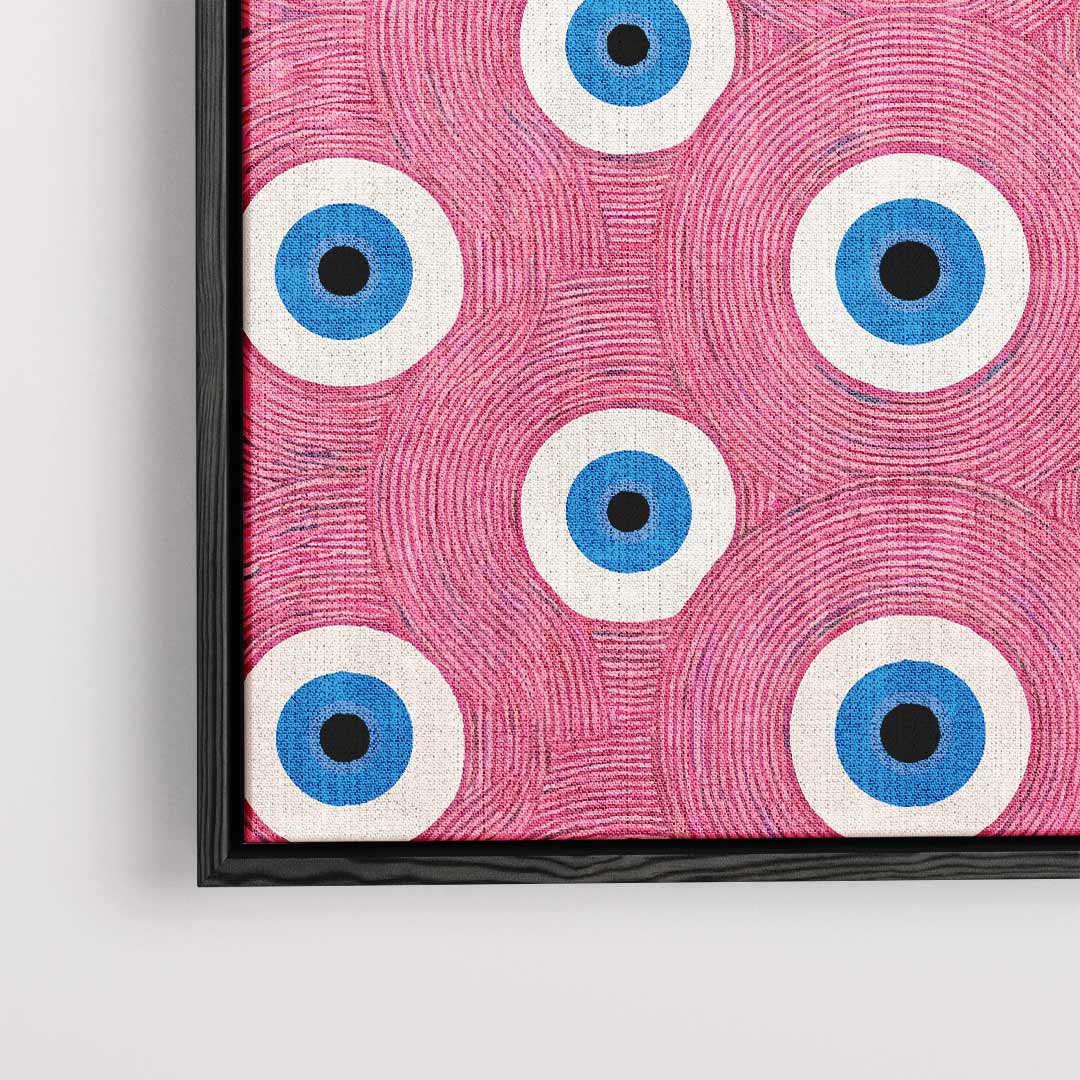 Ogenpatroon in Kleurrijke Herhaling – dibond kunstwerk als wanddecoratie