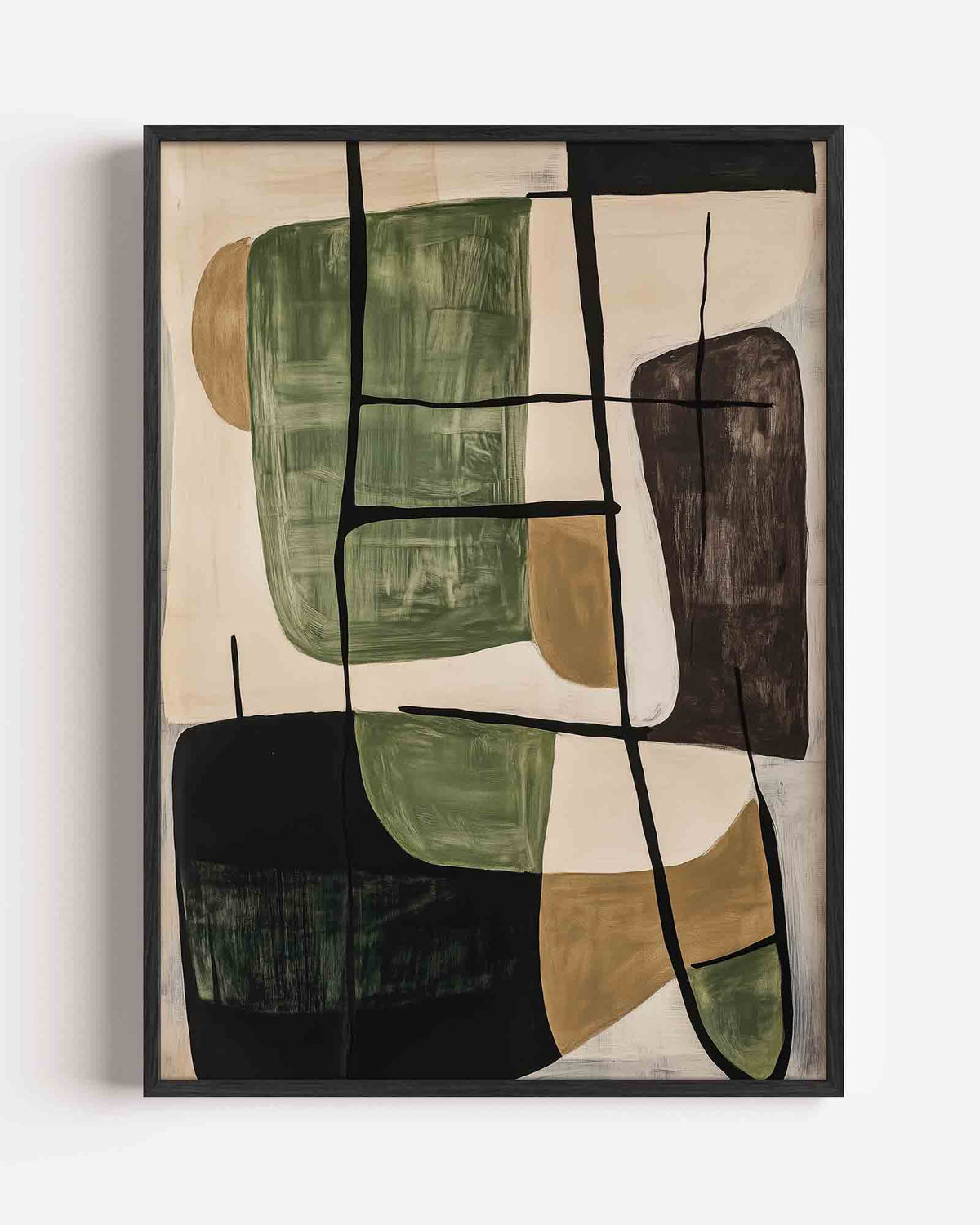 Abstracte vormen – moderne portret poster als wanddecoratie