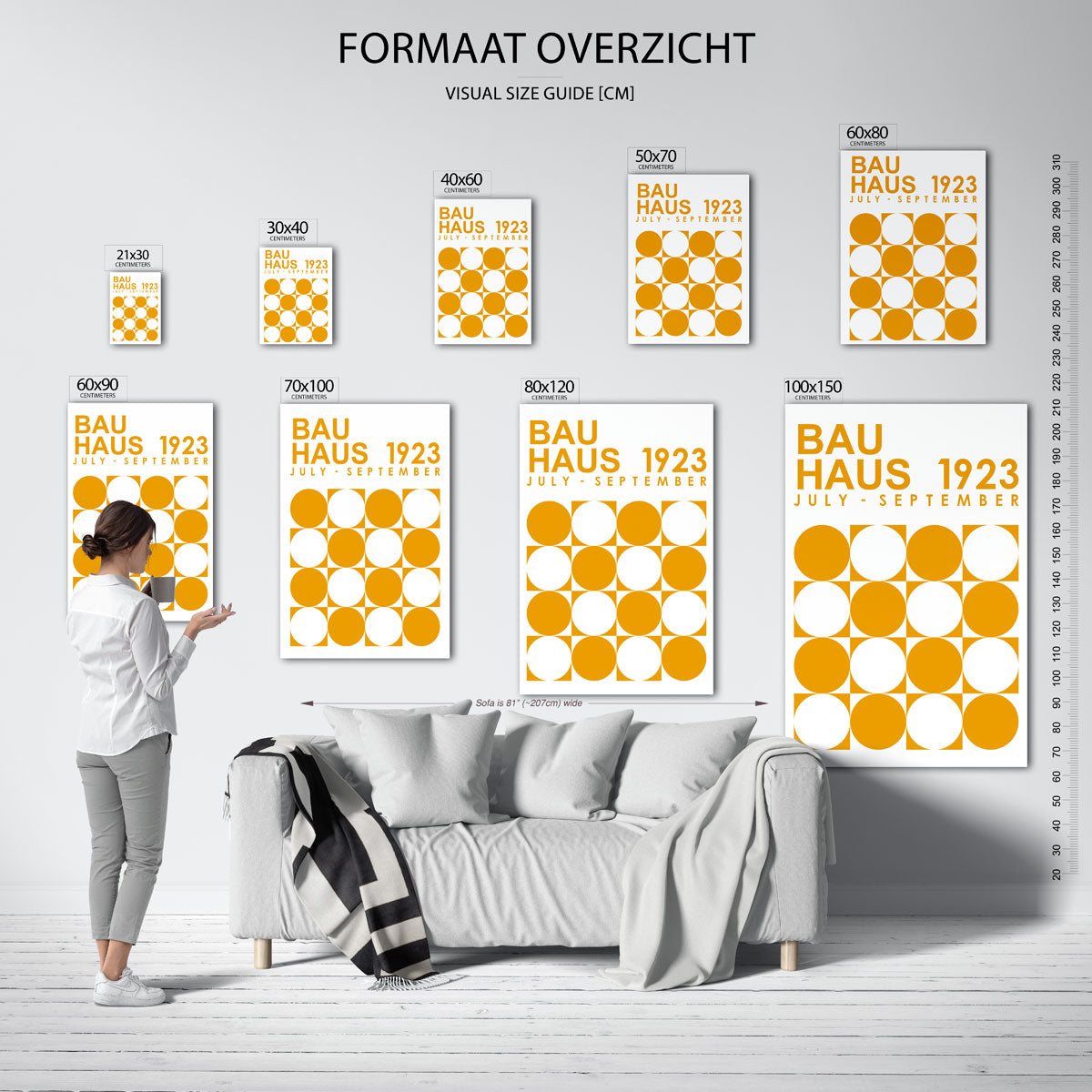 Vormritme en kleur – Bauhaus poster als moderne geometrische wanddecoratie