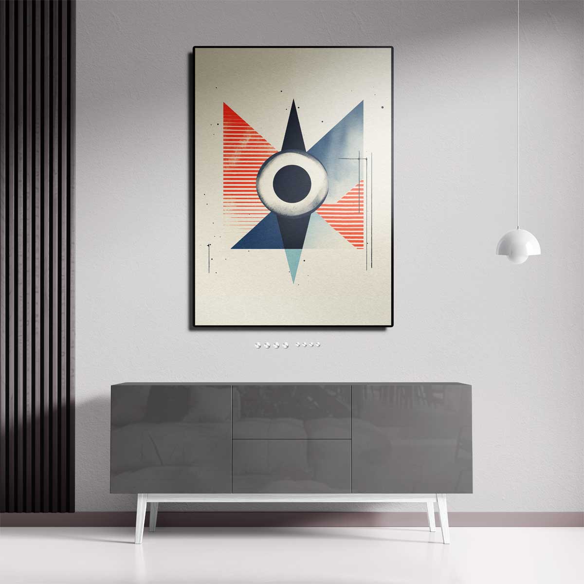 Geometrische Vortex – canvas kunstwerk als wanddecoratie