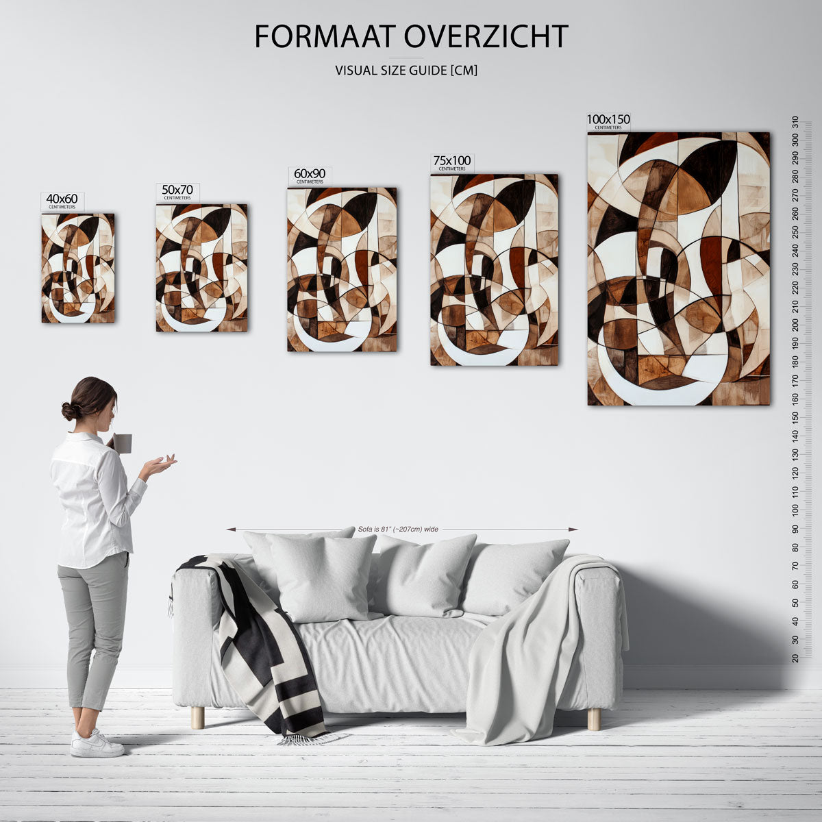 Organische vormen – decoratief kunstwerk voor aan de muur
