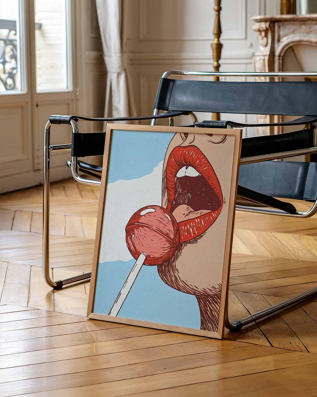 Pop-art Poster Lolly – staande muurposter met zomerse uitstraling