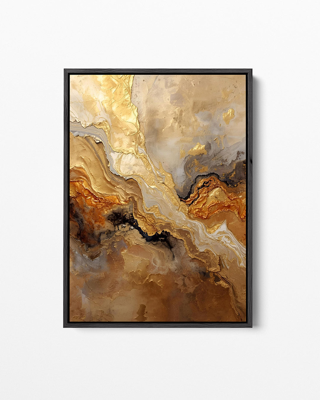 Gelaagde aardetinten – staand wanddecoratie kunstwerk