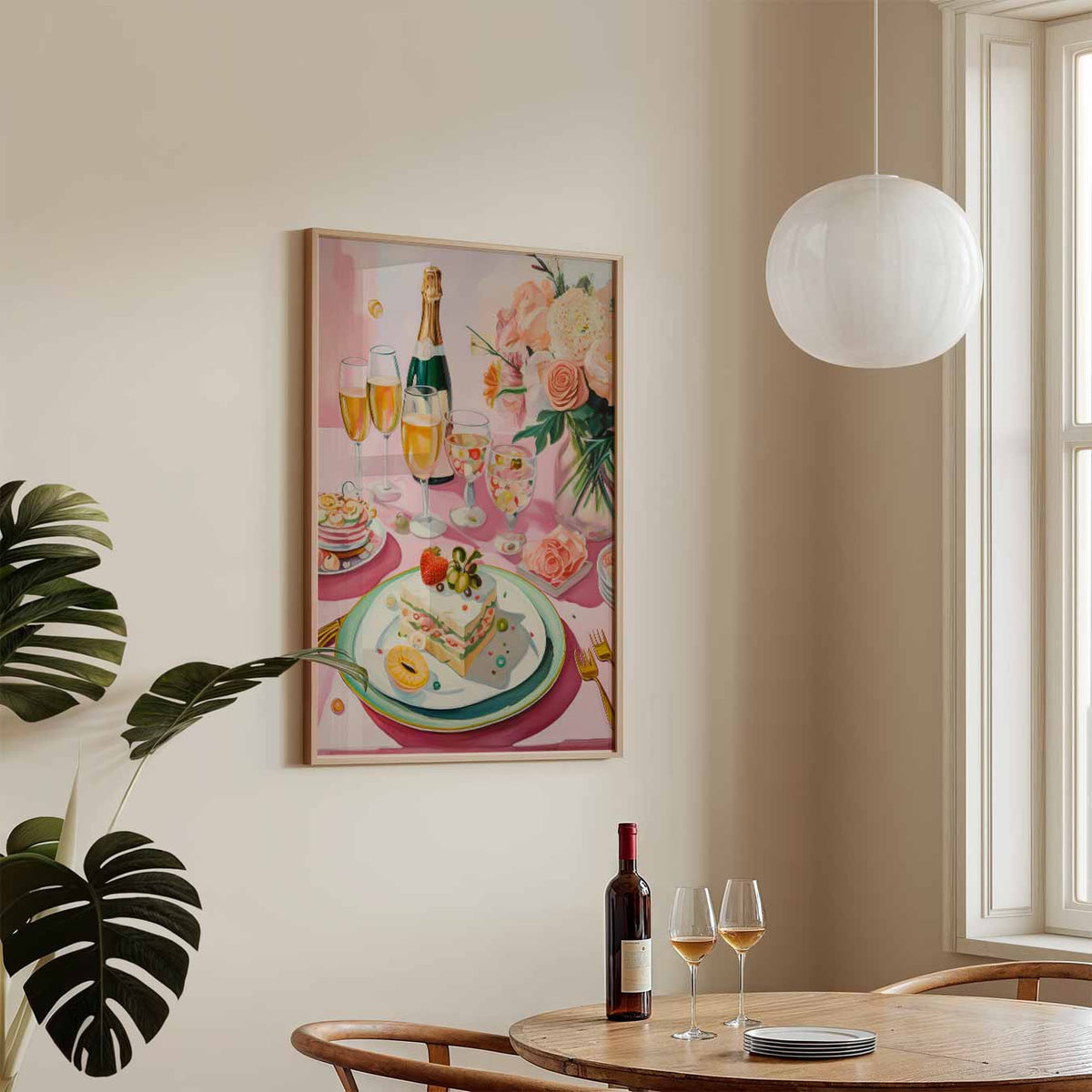 Romantische Brunch Tafereel – keukenposter in staand formaat
