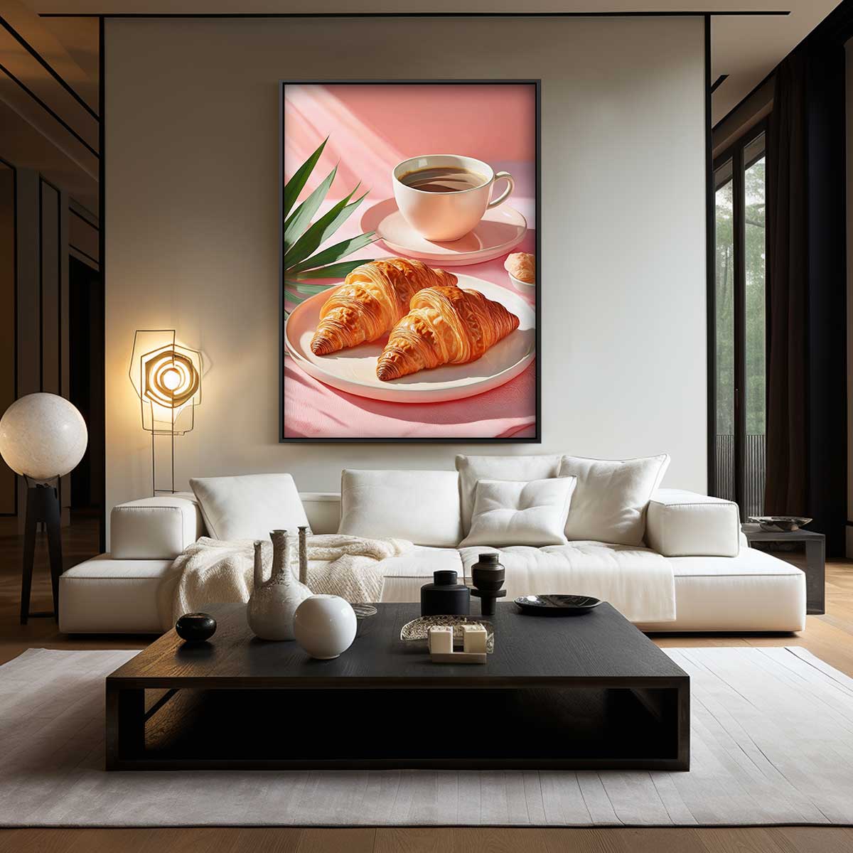 Croissant Serenade – kunstwerk met zwarte baklijst