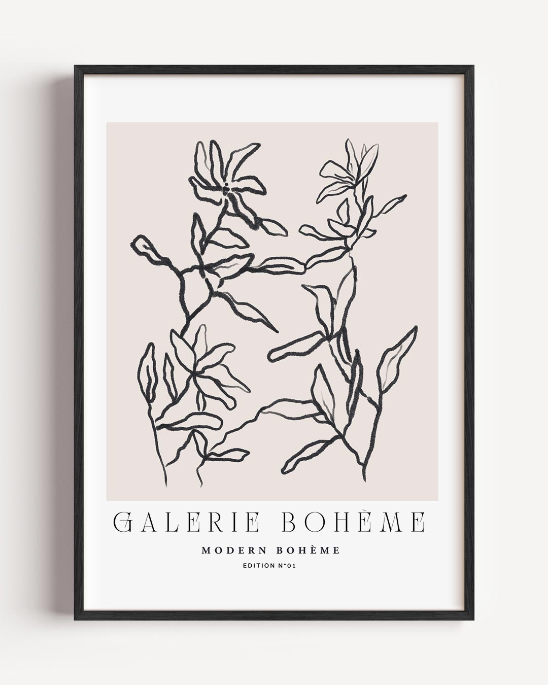 Moderne Boho Bloemenposter – boheme portret poster als wanddecoratie