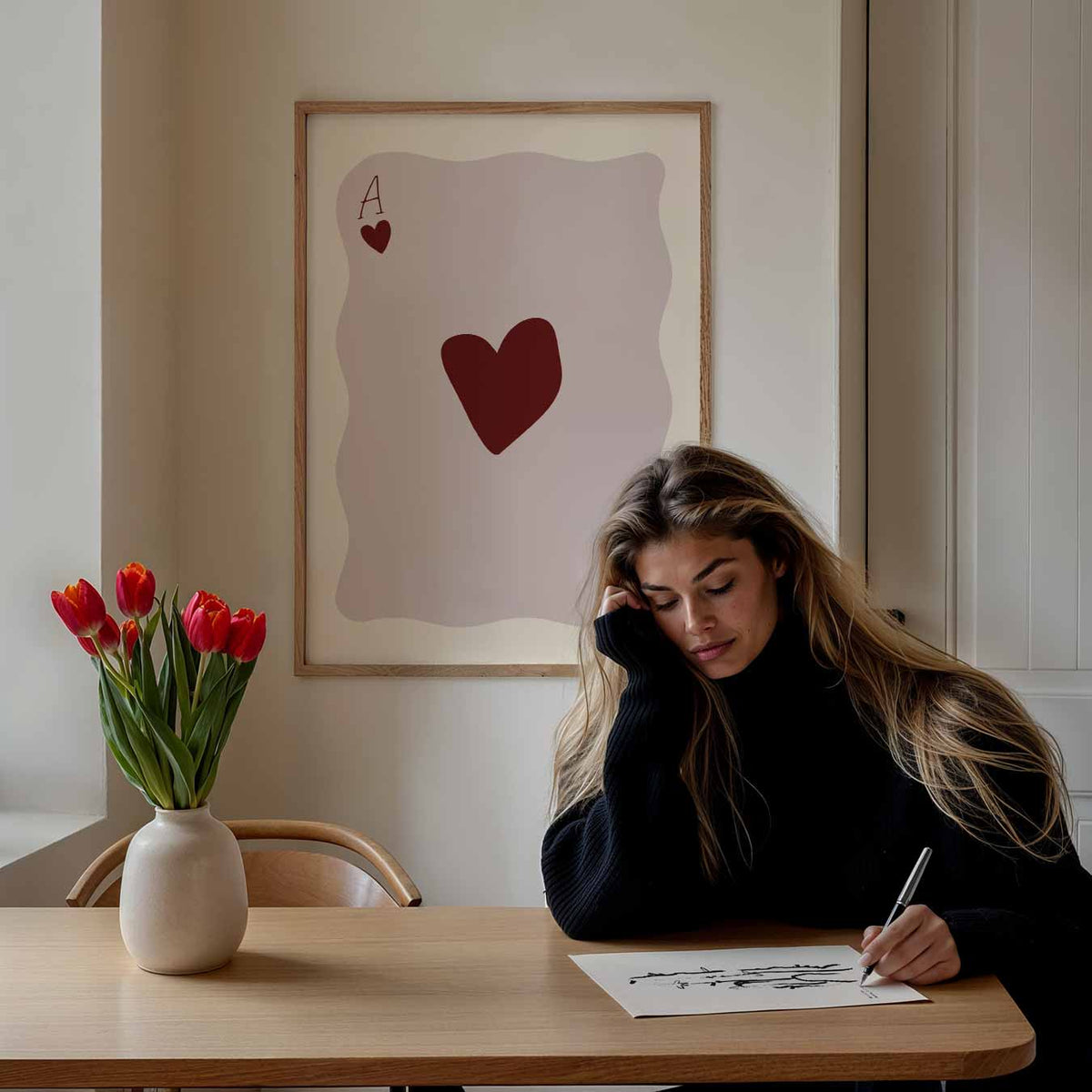 Stijlvolle Schoppen Aas – Popart poster als moderne urban wanddecoratie