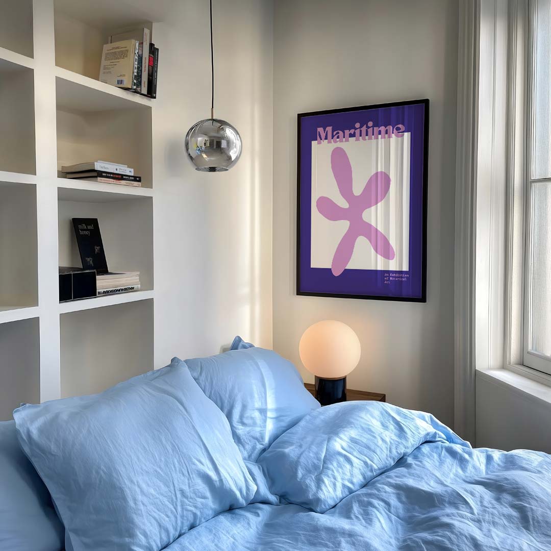 Maritieme Botanische Kunstposter – staande kleurrijke abstracte wanddecoratie van WallArtistic