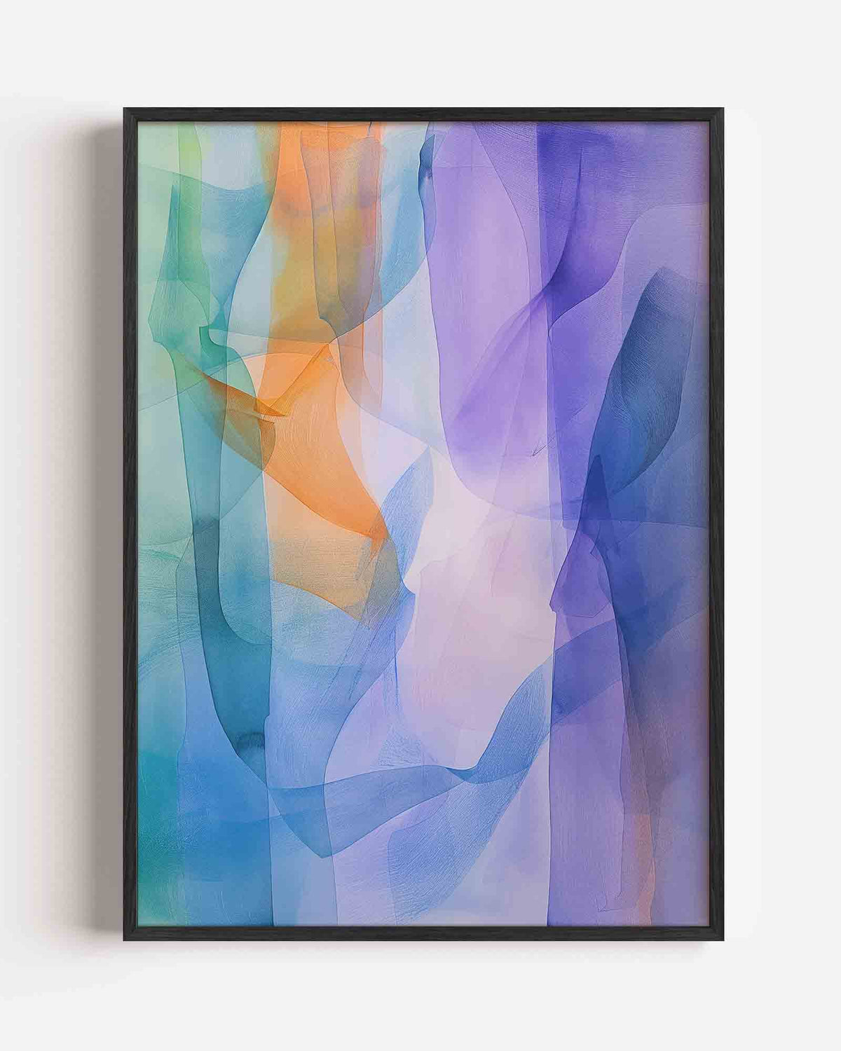 Abstracte kleurencompositie – Kleur & Vormen portret poster als wanddecoratie