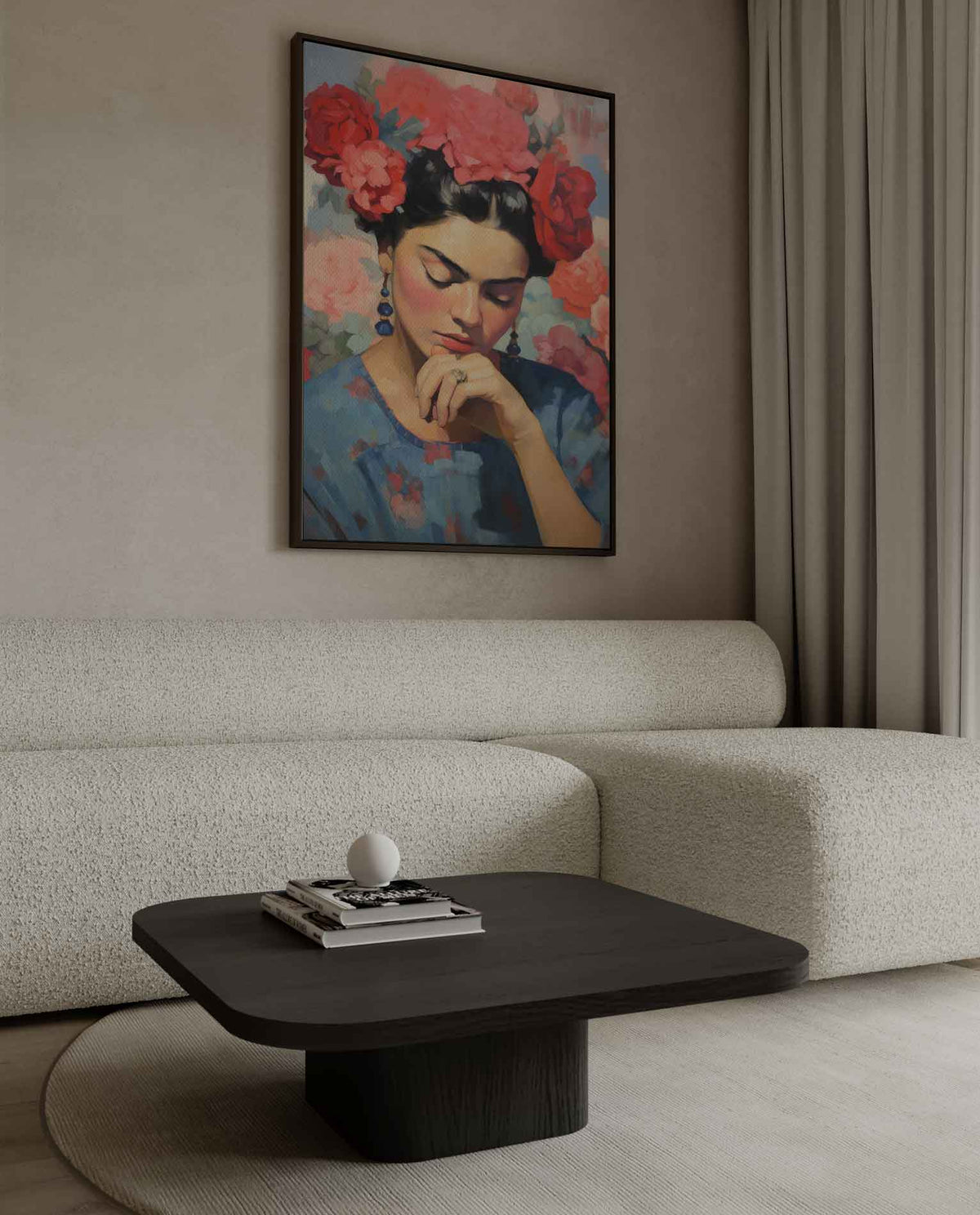 Bloemen Serenade – canvas wanddecoratie in portret formaat