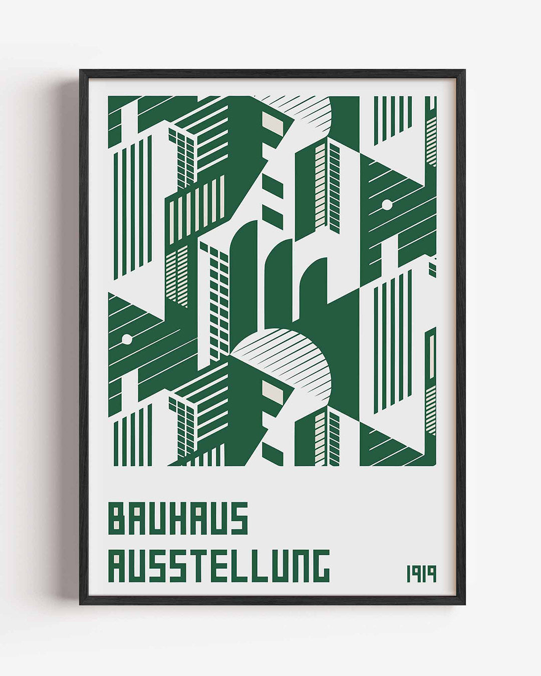 Geometrische lijnen – staande Bauhaus poster als wanddecoratie