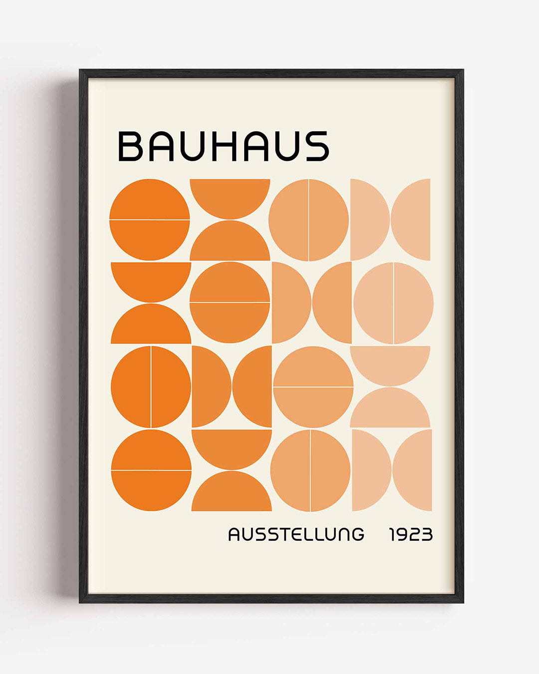 Vormritme en kleur – staande Bauhaus poster als wanddecoratie