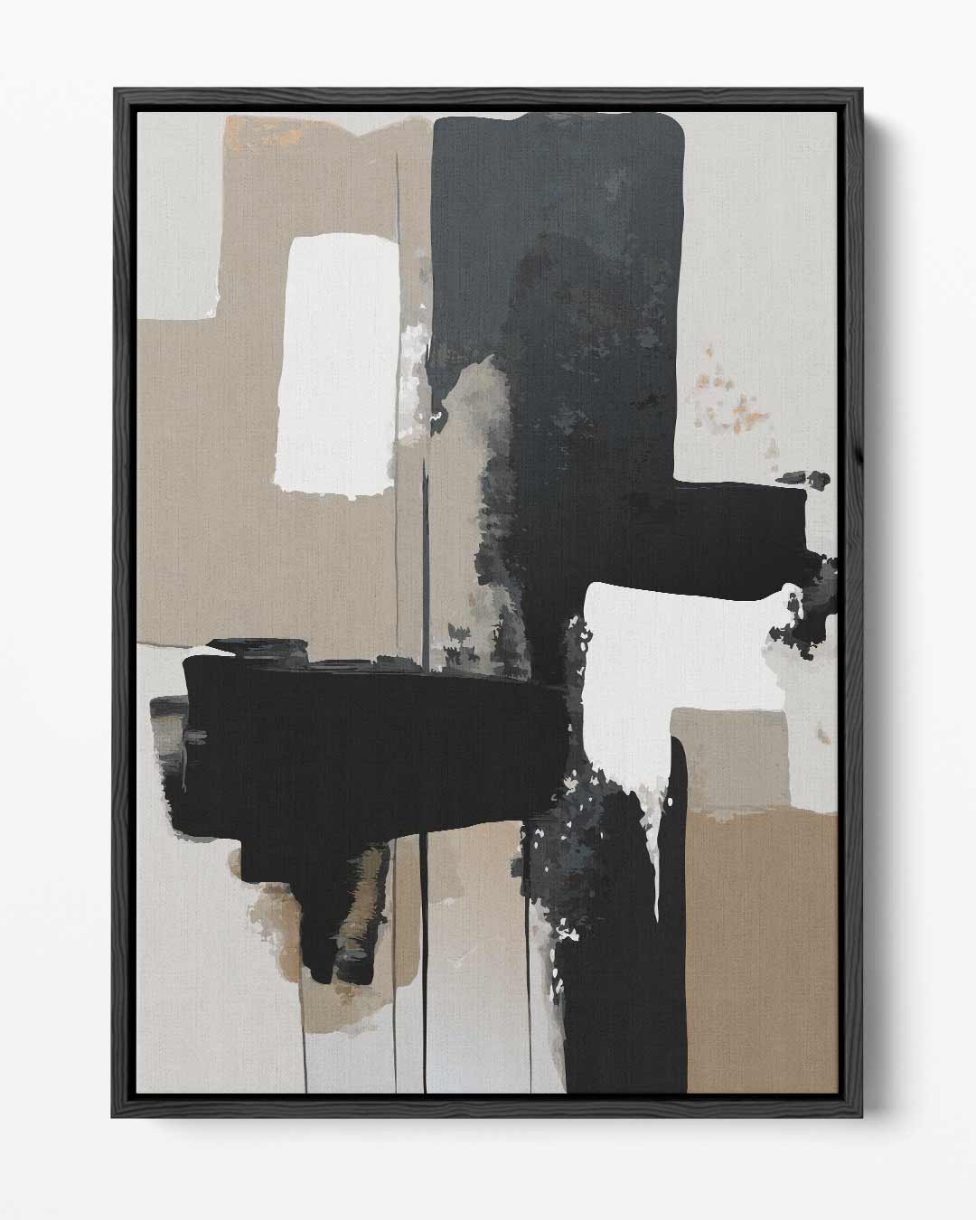 Abstracte Stijlvolle Compositie – portret kunstwerk als wanddecoratie