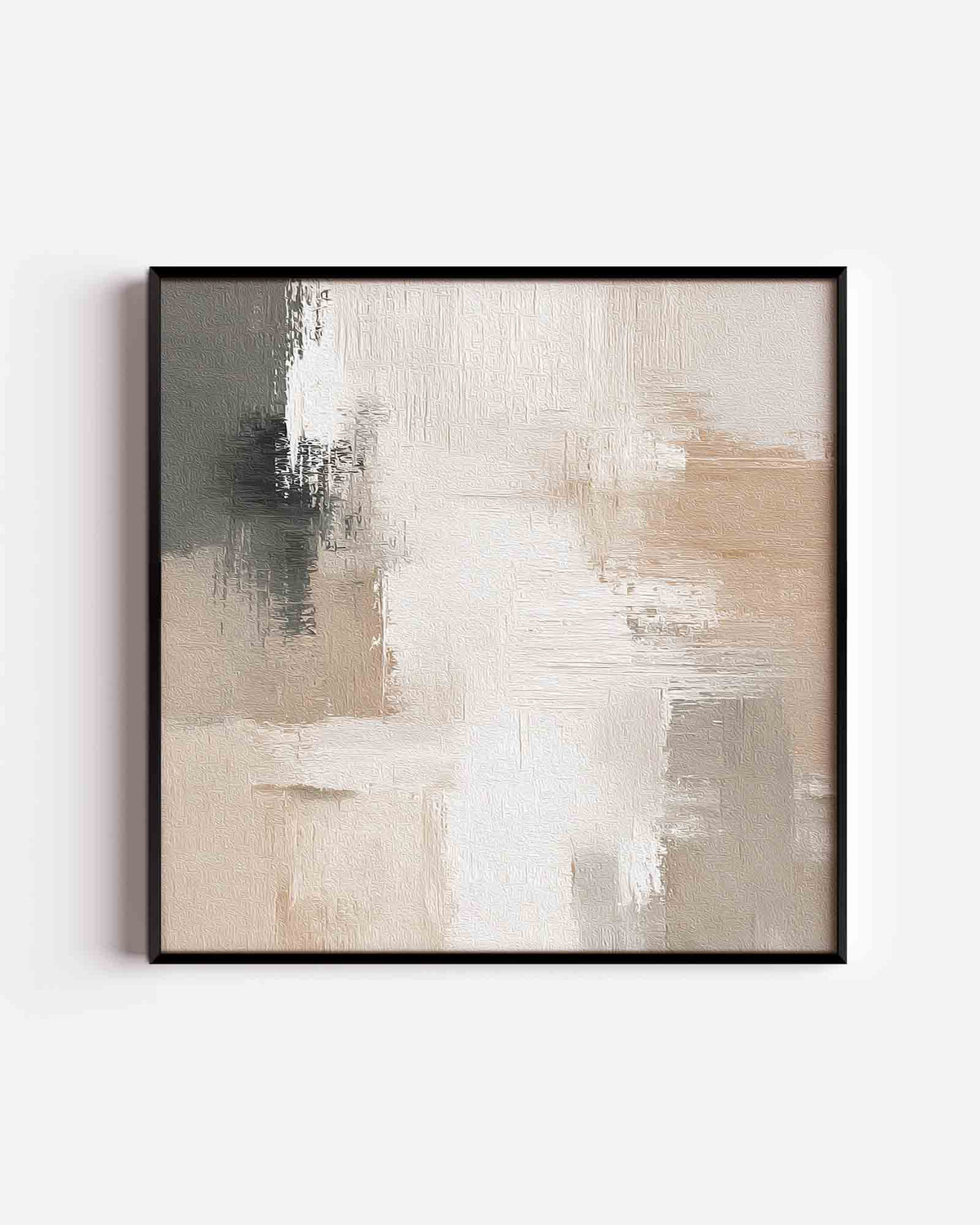 Abstracte beige en grijze – abstracte textuur vierkante poster als wanddecoratie