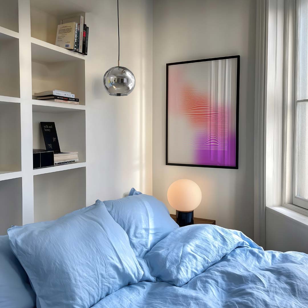 Vloeiende Lijnen Kunstposter – staande kleurrijke abstracte wanddecoratie van WallArtistic