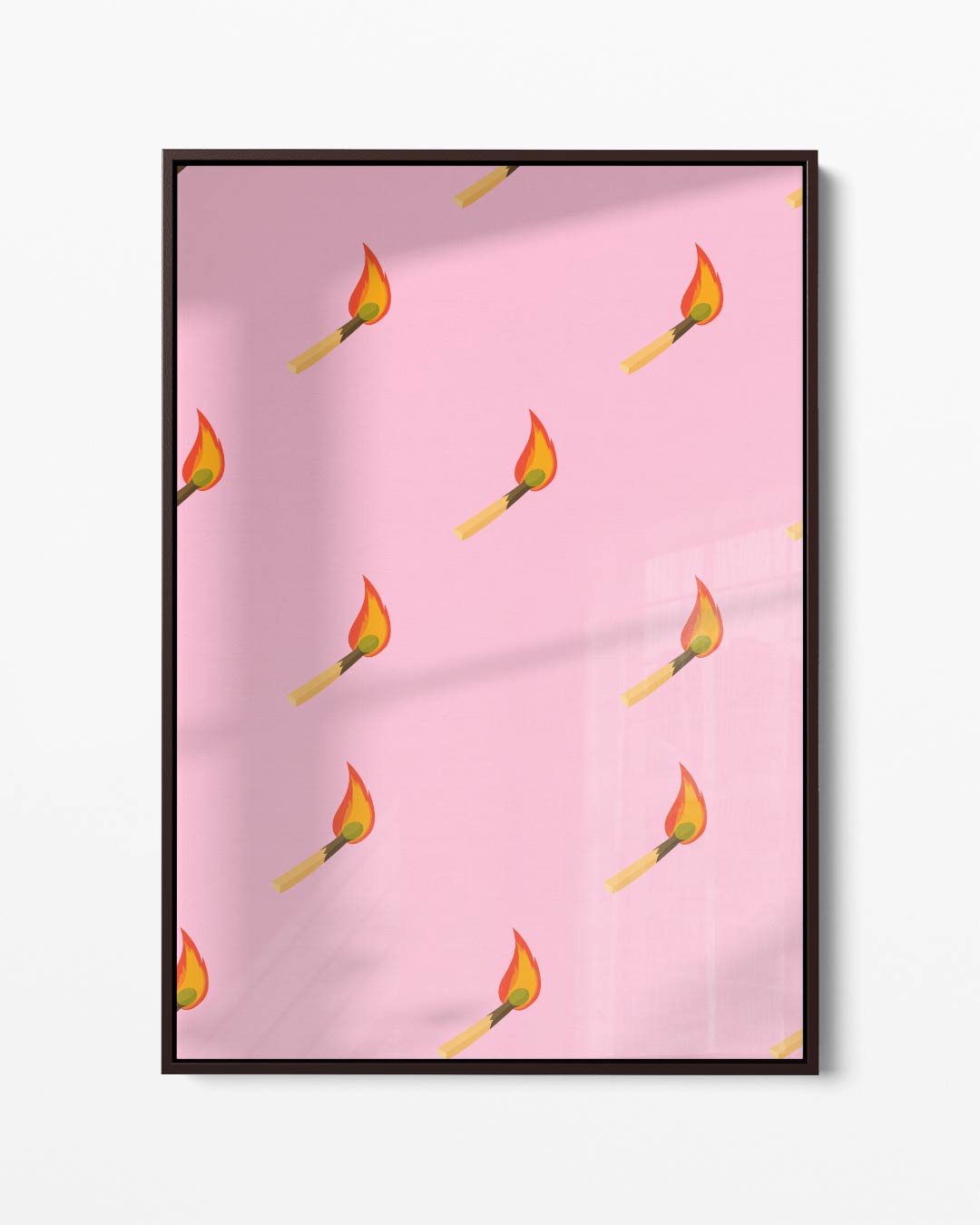Vuur & Roze – portret kunstwerk als wanddecoratie