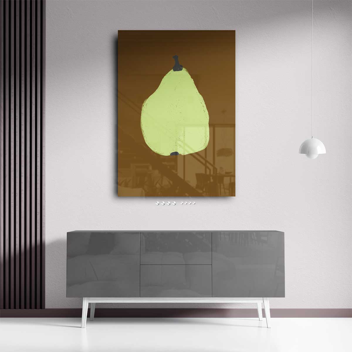 Abstracte Peer Illustratie – staand kunstwerk voor modern interieur
