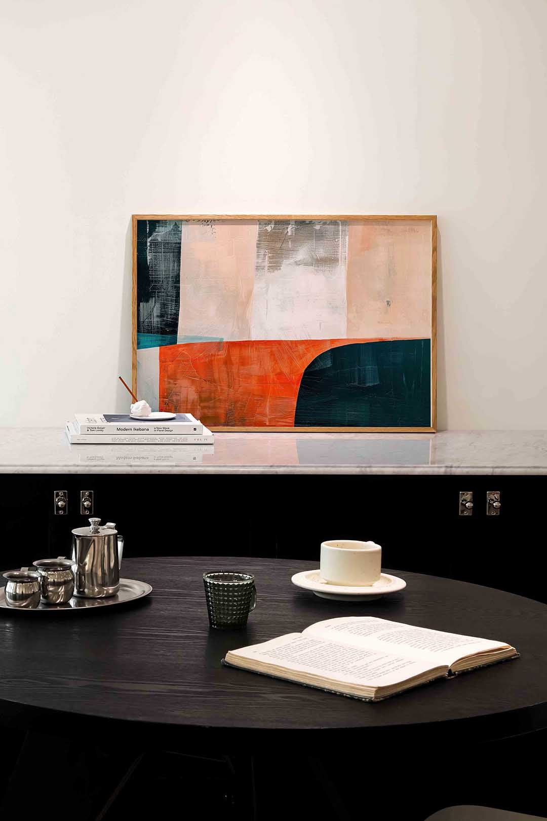 Abstracte vormen – abstracte poster in liggend formaat