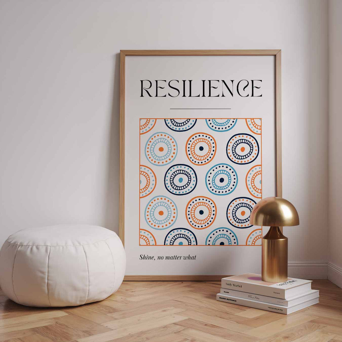 Inspirerende Resilience – staande muurposter met quote