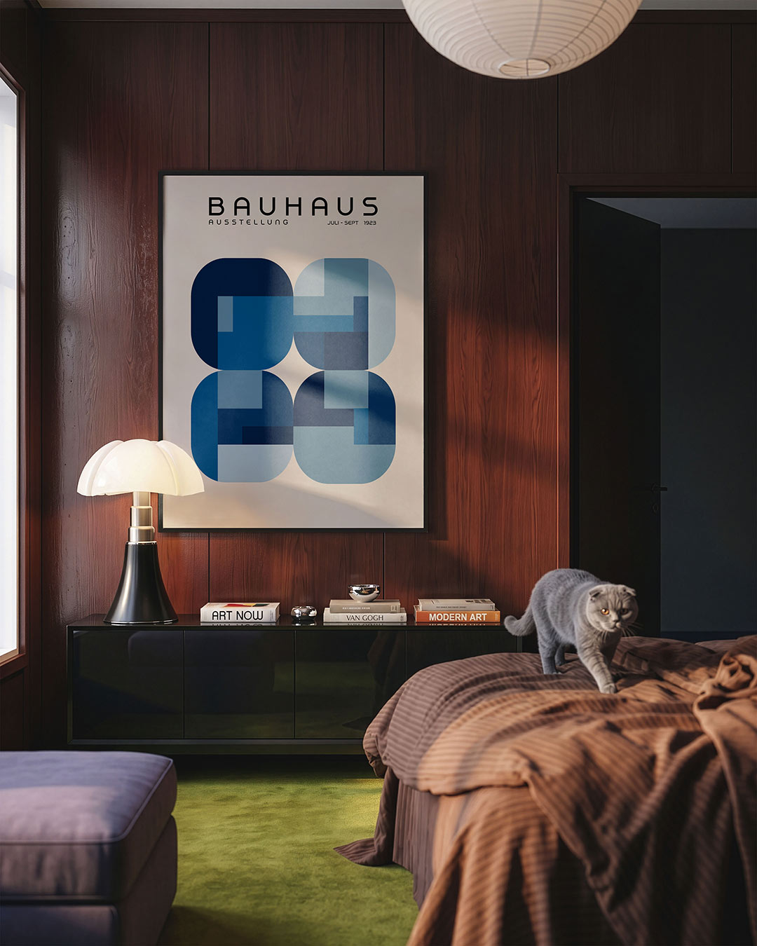 Vorm en balans – geometrische Bauhaus poster in staand formaat