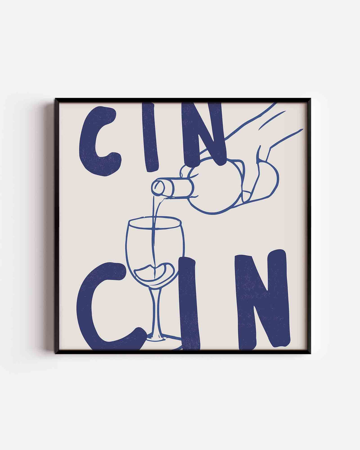 Cin cin – keuken vierkante poster als wanddecoratie