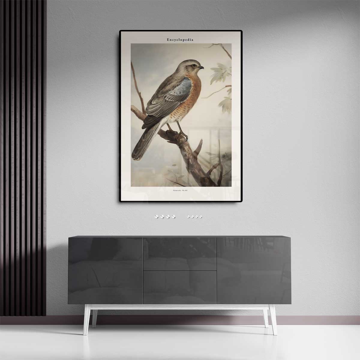 Vintage Vogelschilderij op Canvas – canvas kunstwerk als wanddecoratie