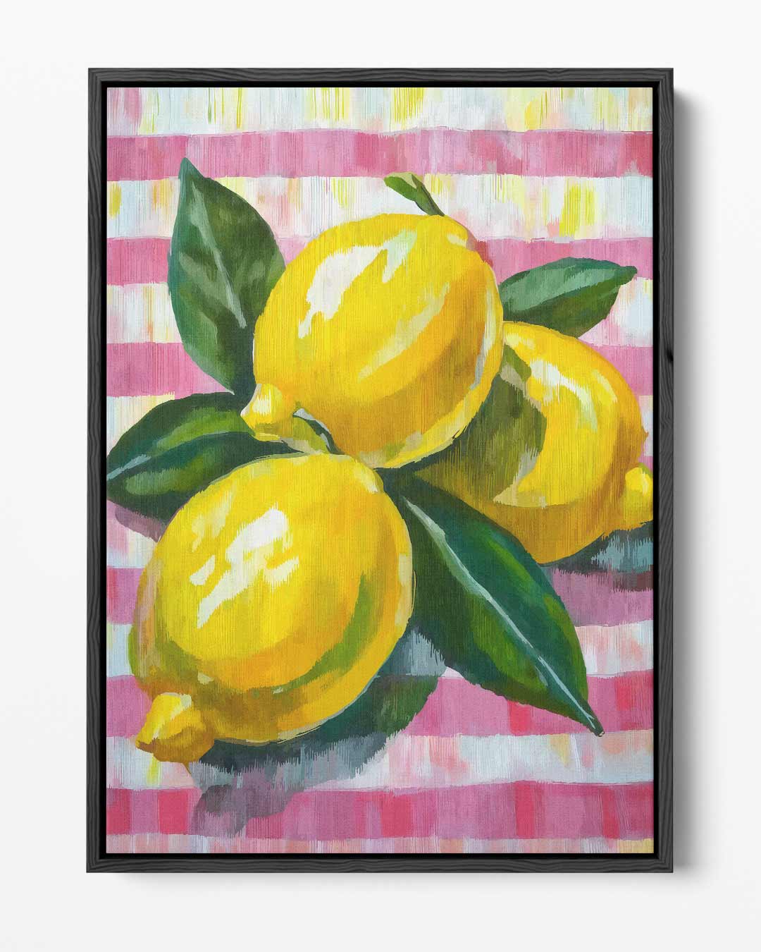 Frisse Citroenexplosie – portret kunstwerk als wanddecoratie