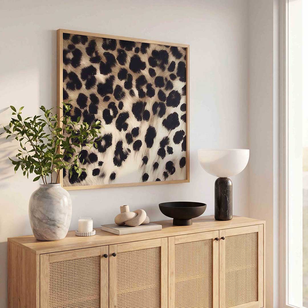 Luipaardprint – tropische wandkunst als vierkante poster