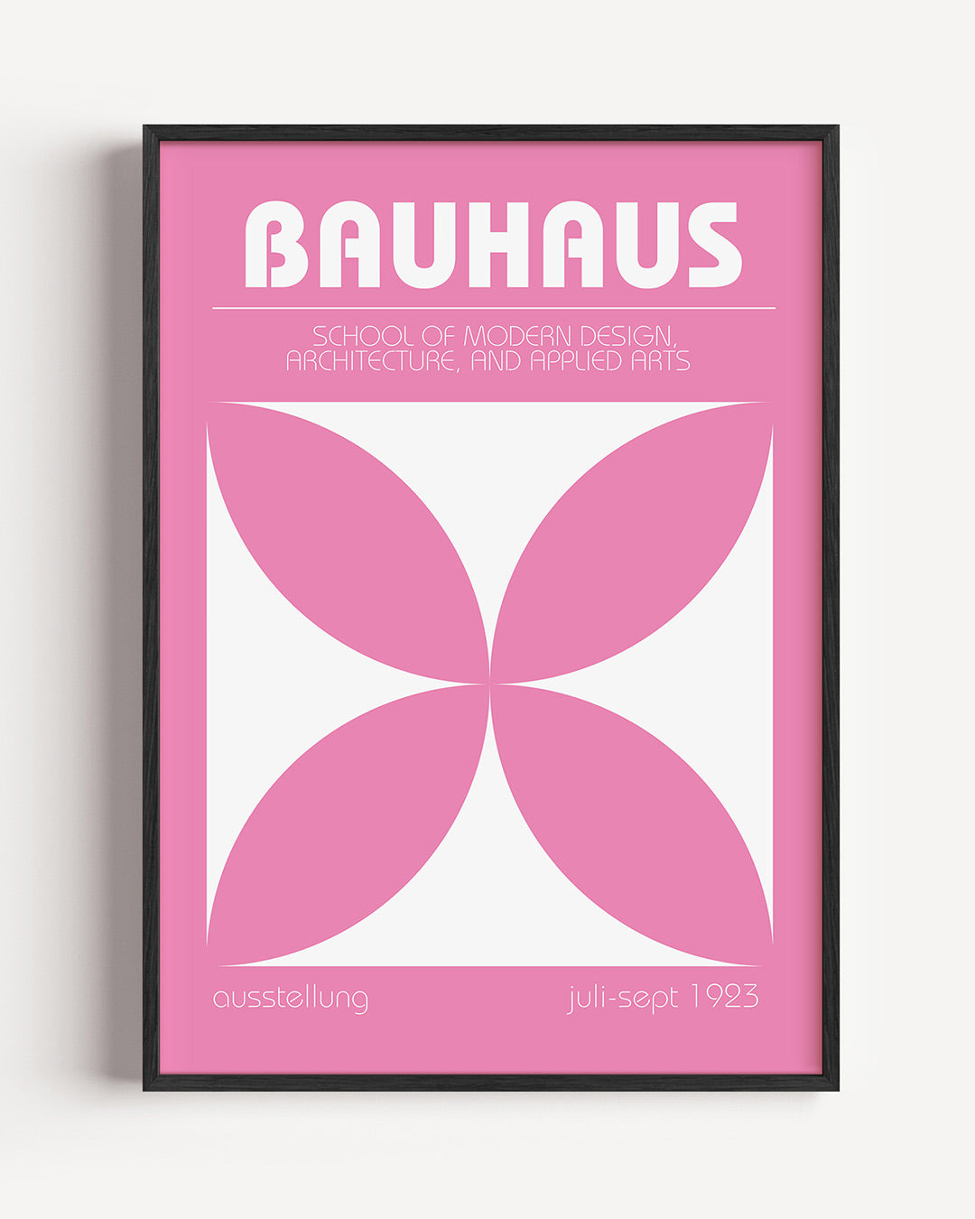 Vorm en kleur – staande Bauhaus poster als wanddecoratie