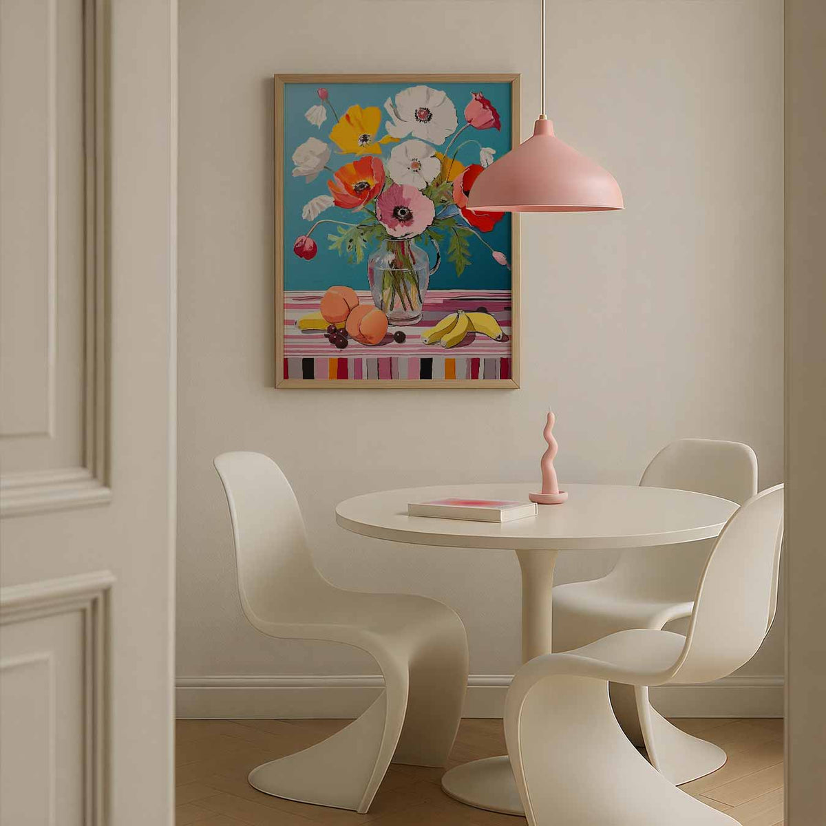 Vrolijke Bloemen en Fruit – bloemen poster in staand formaat