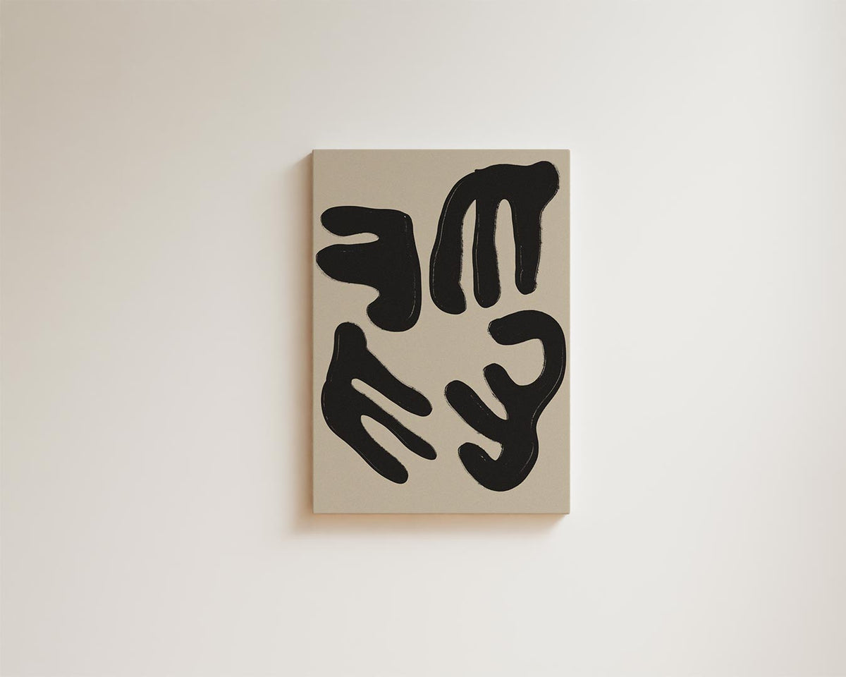 Vormen van Verbinding – kunstwerk met zwarte baklijst