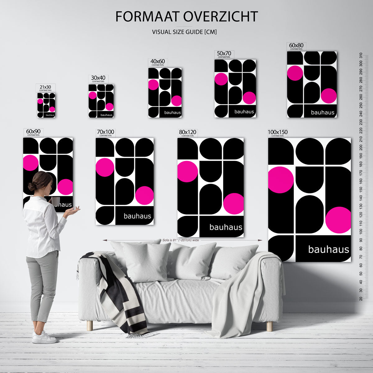  – geometrische poster in Bauhaus-stijl van WallArtistic