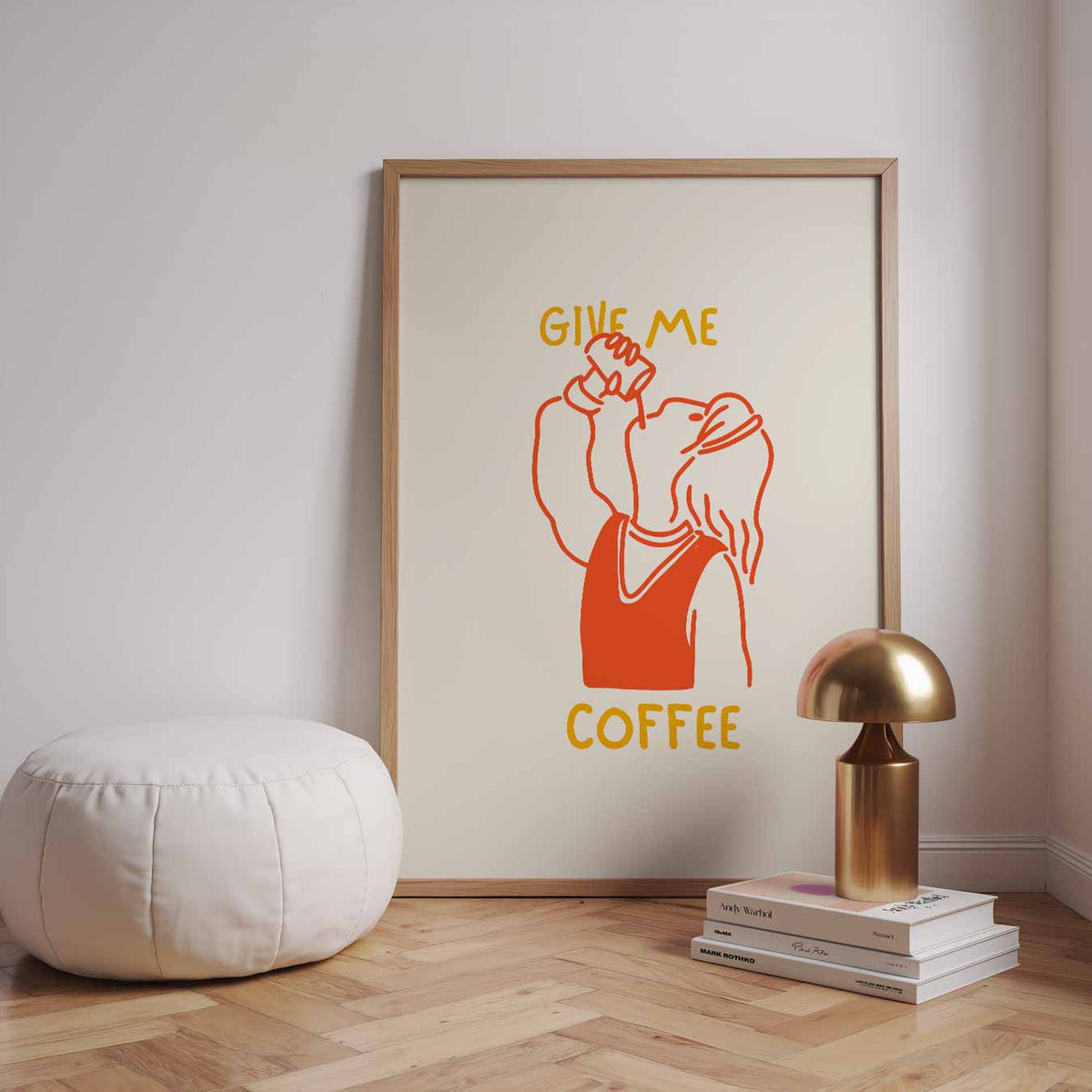 Cafeïne Vibes – staande zomer wanddecoratie van WallArtistic