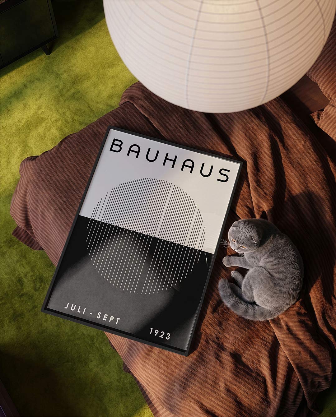 Lijnen en vlakken – moderne Bauhaus wandkunst als poster